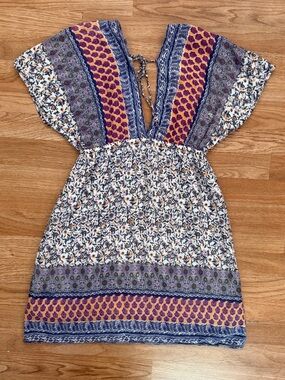 Funky People Floral V-Neck Boho Dress